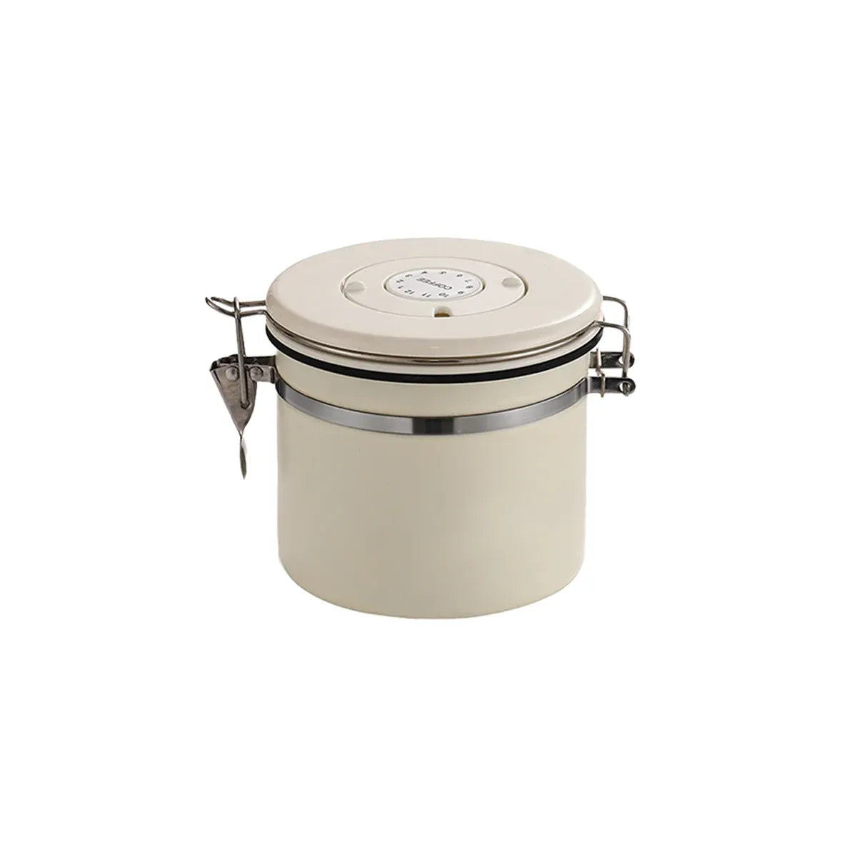 3 Sizes Stainless Steel Coffee Bean Powder Storage Jar Sealed Canister with Valve - 1.2L